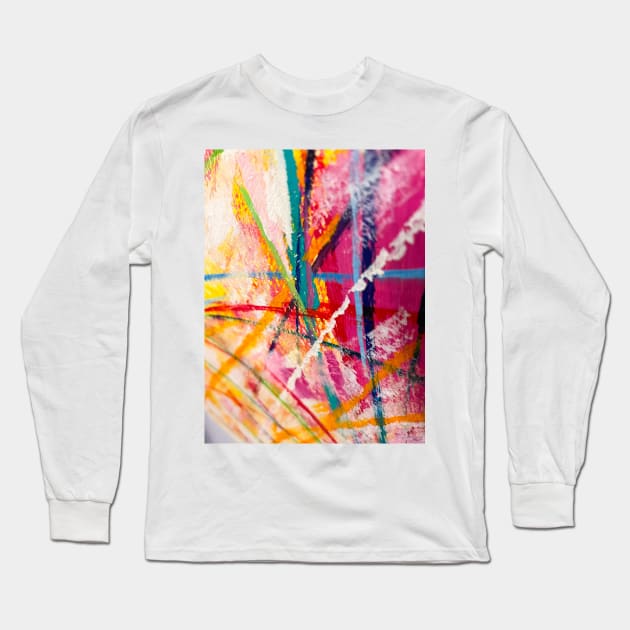 My Lines in an Abstract Movement - My Original Art Long Sleeve T-Shirt by MikeMargolisArt